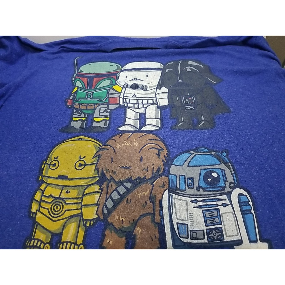 Star Wars Fifth Sun Mens Large Short Sleeve Blue Graphic Crew Neck T-Shirt